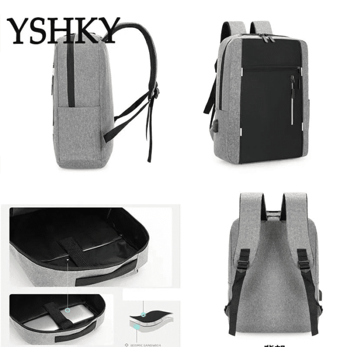3piece Combo Backpack-(Ash & Black) - Image 2