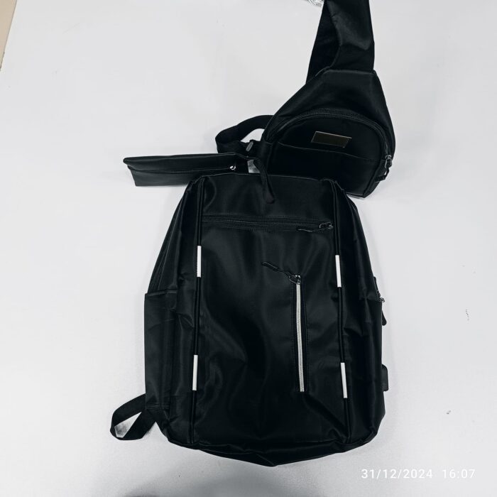3piece Combo Backpack-(Black) - Image 3